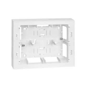Caja superficie simon 27 centralizaciones para placa 27722 blanco nieve