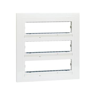 Placa simon 27 centralizaciones con 3 filas blanco nieve