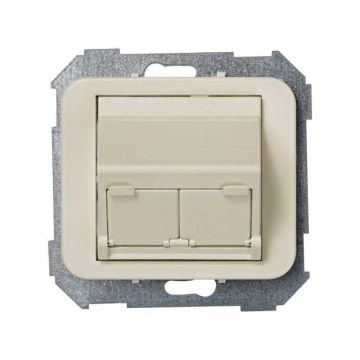 Base adaptadora simon 75 para conexiones informáticas marfil