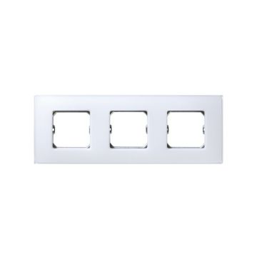 Placa simon 27 neos con 3 módulos anchos o 6 estrechos blanco mate