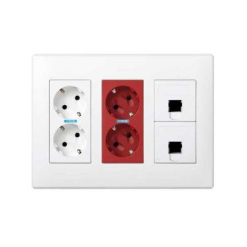 Kit pared sai para 2 rj45 3m 3 mód. bl.