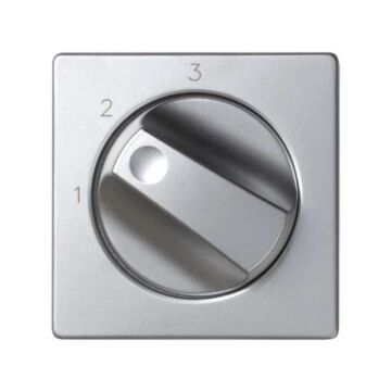 Tapa y botón simon 82 para conmutador rotativo con 3 posiciones aluminio