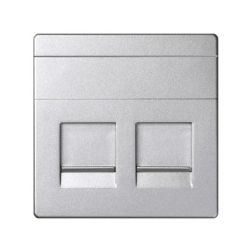 Tapa informatica 2 conectores rj45 univ.