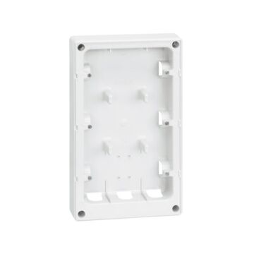 Base de caja de superficie para marco de 3 filas para 6 elementos blanco simon 27 centralizaciones