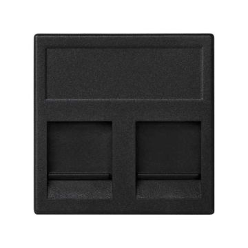 Placa v&d plana cg 2 rj45 keys./syst. gr