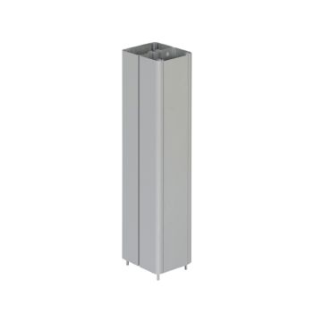 Prolongación columna 2 caras 0,5 m. al.