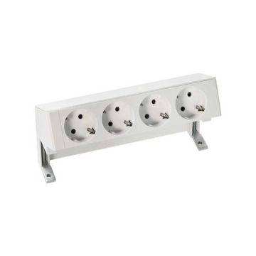 Kit sobre mesa, 4 schuko, bl