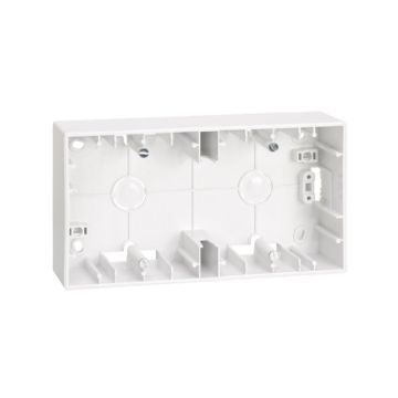 Caja superficie simon 27 para placa con 2 elementos 85x156 blanco nieve