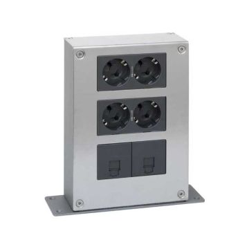 Kit torreta metálica 3 mod. 4bl+2rj45 un