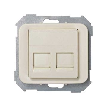 Tapa informatica 2 conectores rj45 univ.