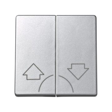 Tecla doble para mecanismo de persianas sin enclavamiento de seguridad aluminio simon 73 loft