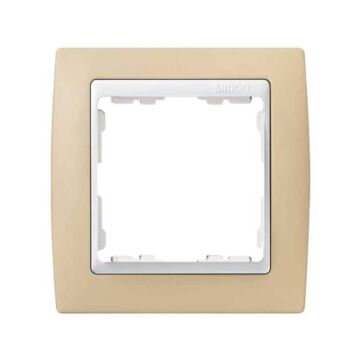 Marco para 1 elemento crema interior blanco simon 82