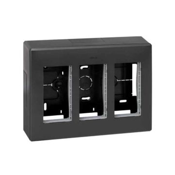 Caja pared superficie 3 mód. dobles gf.