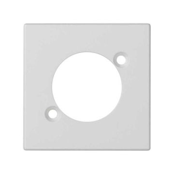 Placa 45x45mm para 1 conector xlr blanco