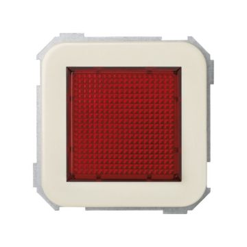 Señalizador luminoso simon 31 con difusor rojo marfil