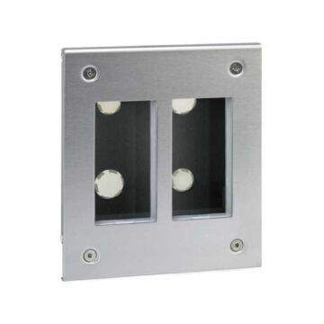 Caja pared metál. empotrar 2 mód.dobles