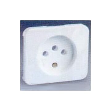 Tapa para enchufe bipolar con toma de tierra desplazada marfil simon 75