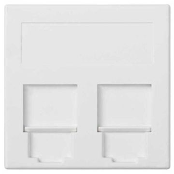 Placa v&d plana cg 2 rj45 keys./syst. bl