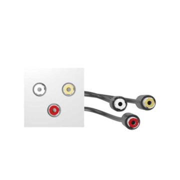 Placa con 3 conectores+lat. rca, bl
