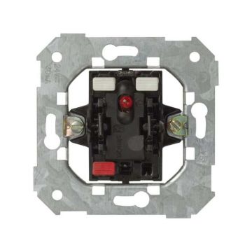 Pulsador 24v indicador led rojo emb. rap