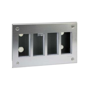 Caja pared metál. empotrar 4 mód.dobles