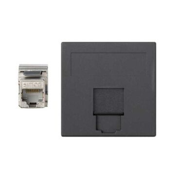 Placa v&d plana cg+1 rj45 cat.6a ftp gr.
