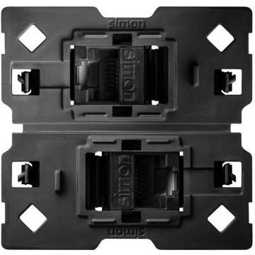 Adaptador con 2 conectores rj45 cat6 2m