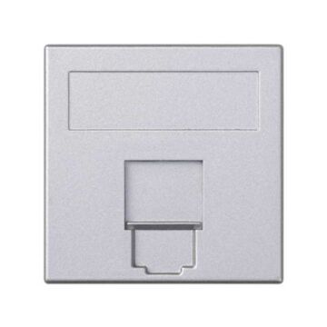 Placa v&d plana cg 1 rj45 keys./syst. al