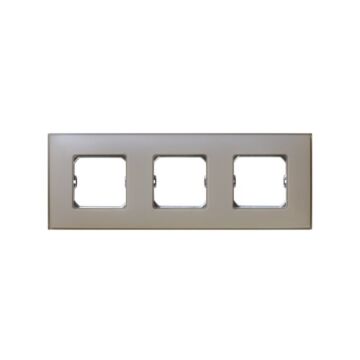 Placa simon 27 neos con 3 módulos anchos o 6 estrechos gris mate