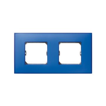 Placa simon 27 neos con 2 módulos anchos o 4 estrechos azul eléctrico mate