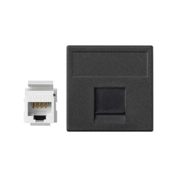 Placa v&d plana cg+1 rj45 cat.5e utp gr.