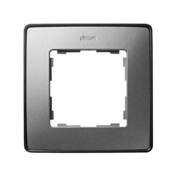 Marco para 1 elemento aluminio frío base grafito simon 82 detail select