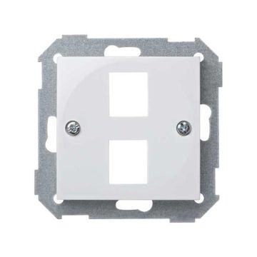 Placa v&d plana para 2 rj45 amp