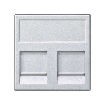 Placa v&d plana cg 2 rj45 keys./syst. al