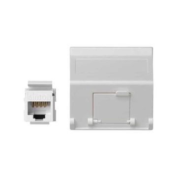 Placa v&d inclin.cg+1 rj45 cat.6 utp bl.