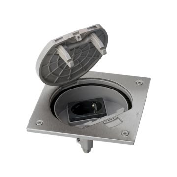 Unidad con base schuko k45 inox
