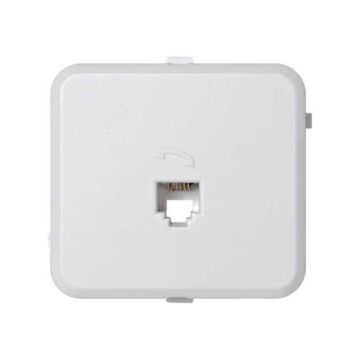 Toma telefónica con 4 contactor rj11 blanco nieve simon 73