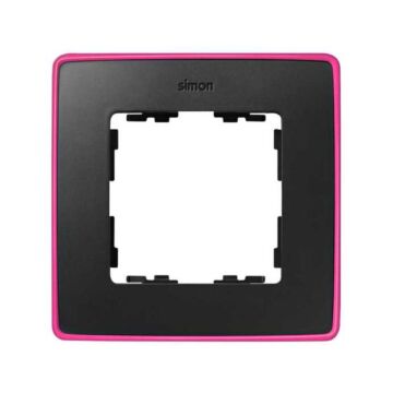 Marco para 1 elemento grafito base rosa fluor simon 82 detail select