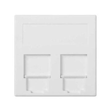 Placa v&d plana cg 2 rj45 panduit® bl.