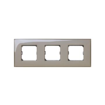 Placa simon 27 neos con 3 módulos anchos o 6 estrechos gris