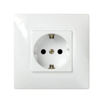Base de enchufe schuko monobloc 16 a 250v~ con dispositivo seguridad y sistema de embornamiento rápido blanco simon 27