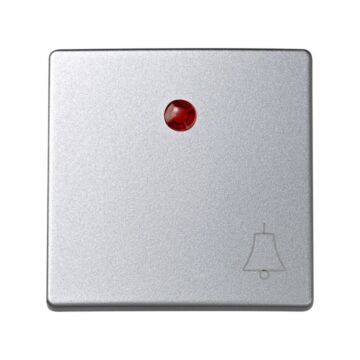 Tecla individual con visor y grabado campana aluminio simon 73 loft