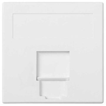 Placa v&d plana cg 1 rj45 keys./syst. bl