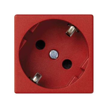 Base enchufe schuko emb.rápido rojo