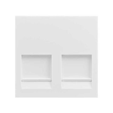 Placa v&d plana cg 2 rj45 keys./syst. bl