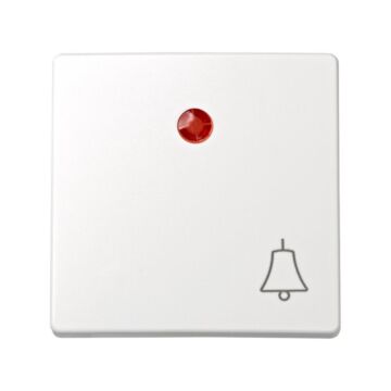 Tecla individual con visor y grabado campana blanco simon 73 loft