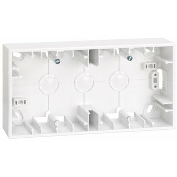 Caja superficie 4 mód. blanco s27 play