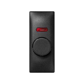 Tapa con botón para regulador electrónico (interruptor/conmutador) de tensión grafito simon 82 centralizaciones