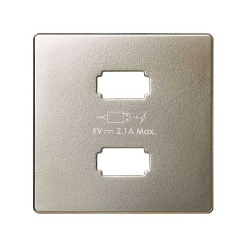 Placa cargador simon 82 2xusb 5v dc 2,1 tipo a cava mate