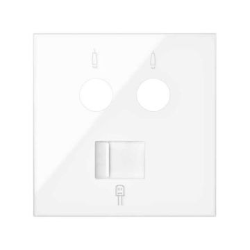 Tapa para toma r-tv+sat con rj45 2m